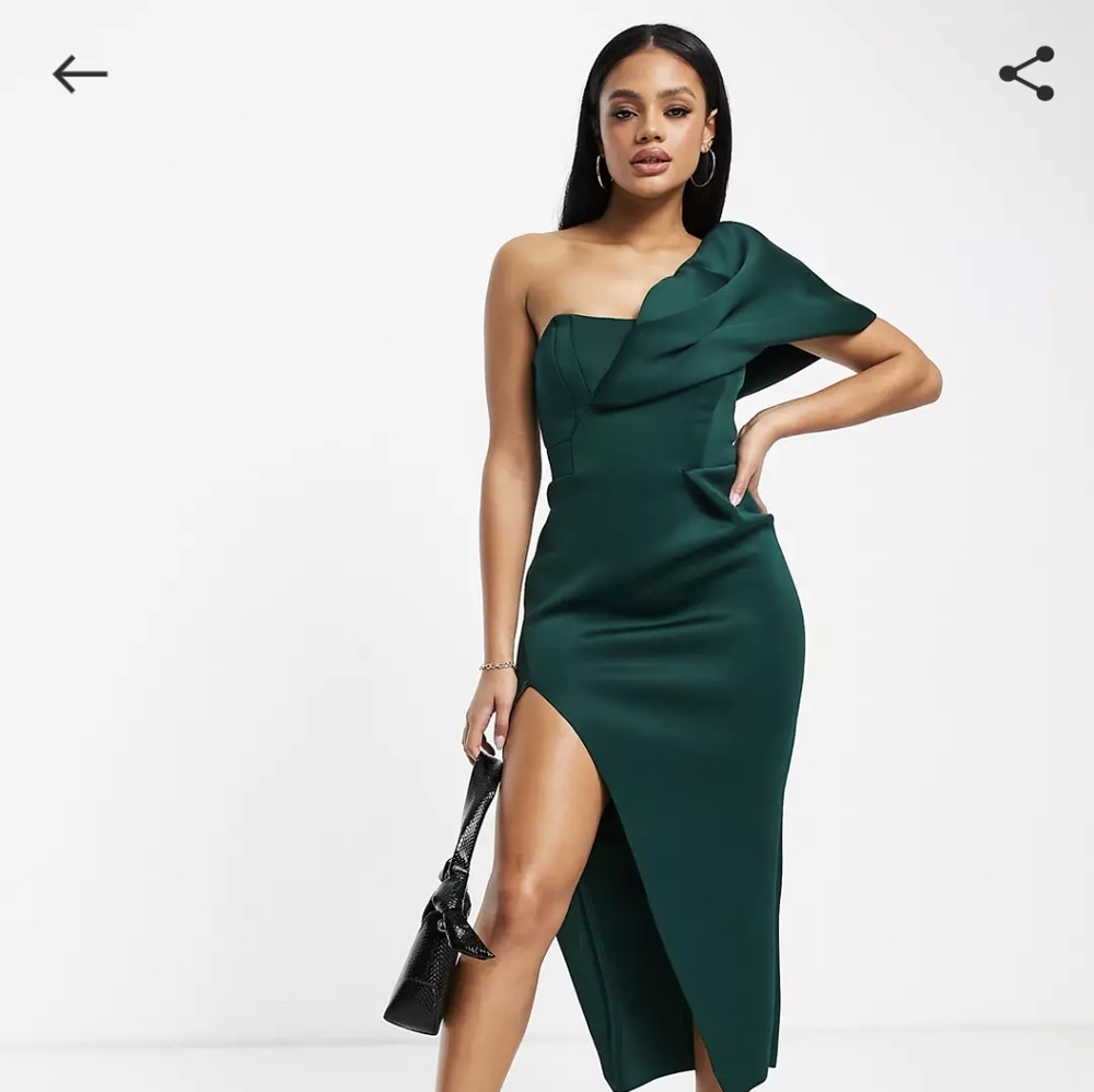 ASOS Green Asymmetrical Dress NWT